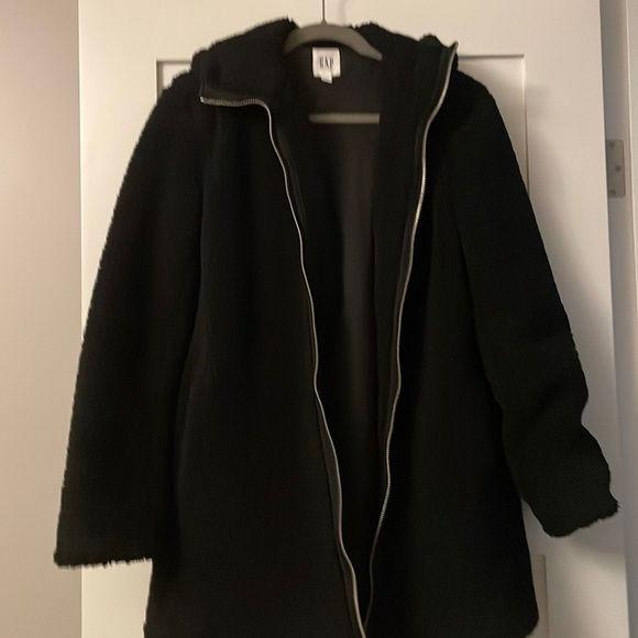 Black gap teddy bear coat - Picture 1 of 3